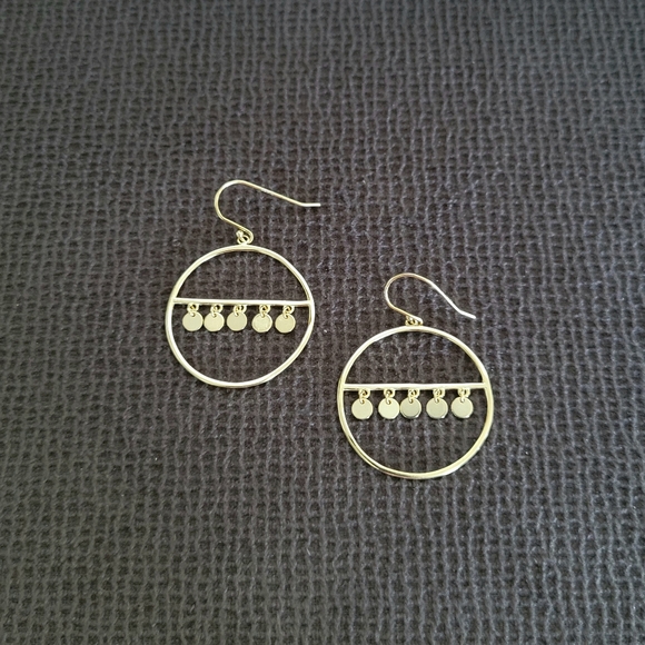 Stella Rose🌹Open Circle⭕ w/Discs📀 Earrings - Picture 3 of 13